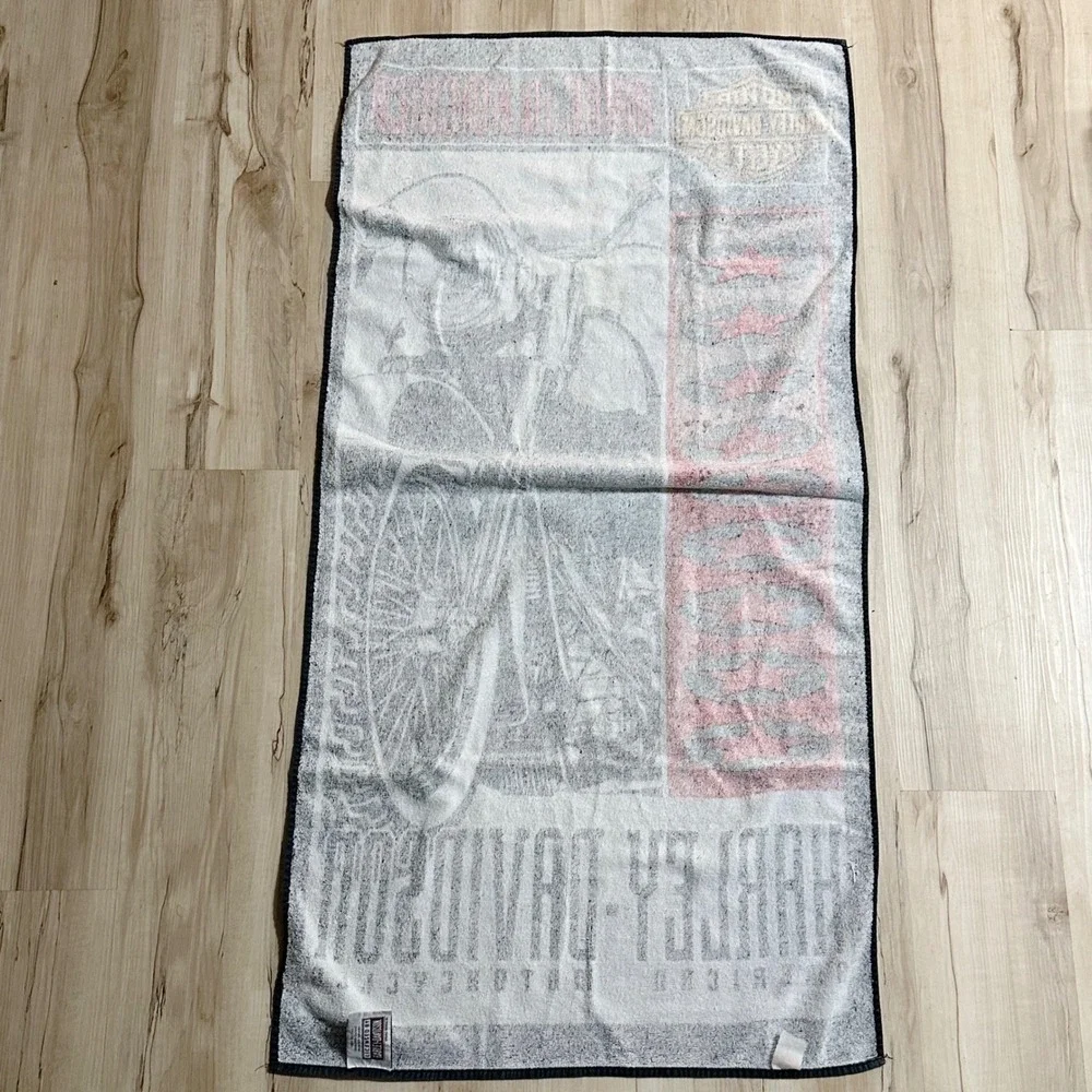 Vintage‎ Harley Davidson Motorcycle Beach Towel